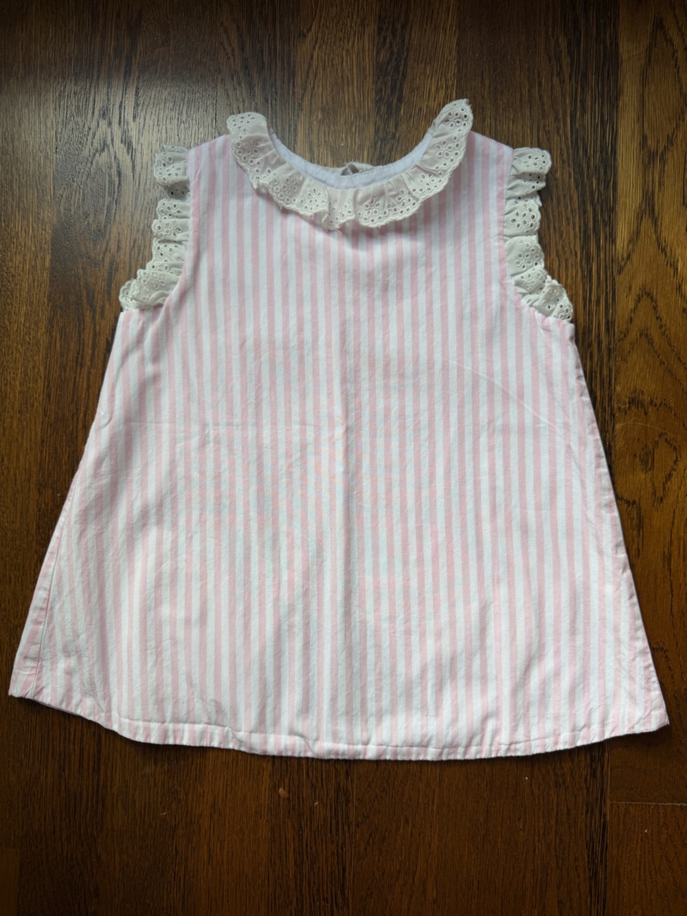 Hannah Kate Striped Pink & White Lace-Trim Top 5